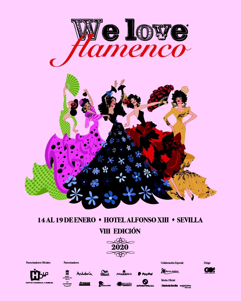 Nós amor Flamenco 2020. Desfiles e gateway Programa flamenco moda.